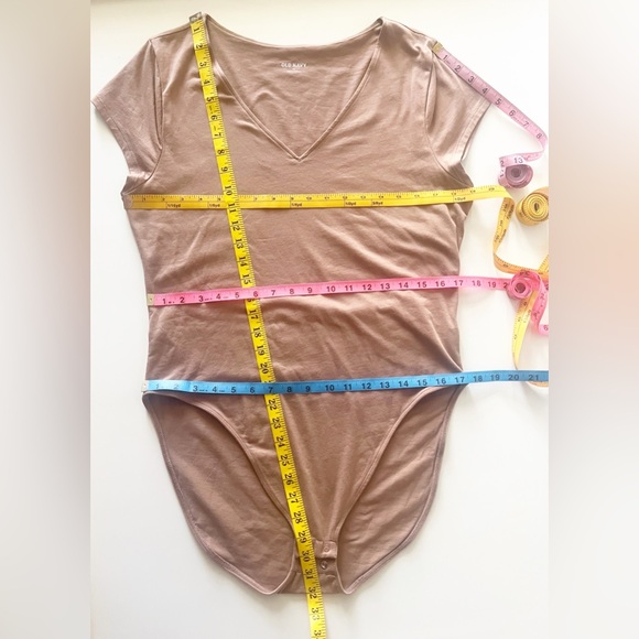 Old Navy Milk Chocolate Cap Sleeve BodLove Bodysuit - Size XL - Modern Y2K Vibes - Picture 7 of 11